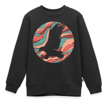 Oiseau de prédation Adler Bussard oiseau et nature - Design - Sweat Premium enfant bio - noir - Devant - AI Model Kid Female (0cm)