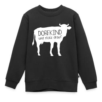 Dorfkind Stolz - Kinder Premium Organic Sweatshirt - Schwarz - Vorne - AI Model Kid Female (0cm)