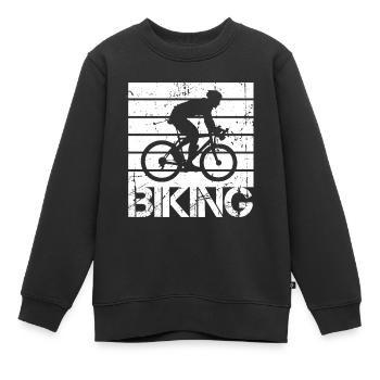 Radsport - Kinder Premium Organic Sweatshirt - Schwarz - Vorne - AI Model Kid Female (0cm)