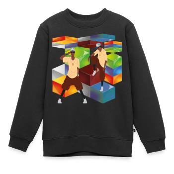 Hip Hop - Kinder Premium Organic Sweatshirt - Schwarz - Vorne - AI Model Kid Female (0cm)