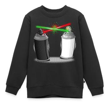 Graffiti wars - Kinder Premium Organic Sweatshirt - Schwarz - Vorne - AI Model Kid Female (0cm)