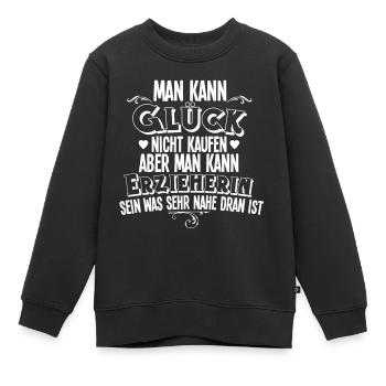 Erzieherin - Kinder Premium Organic Sweatshirt - Schwarz - Vorne - AI Model Kid Female (0cm)
