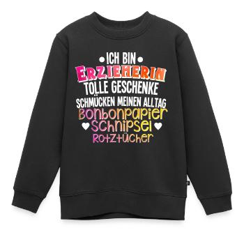 Erzieherin - Kinder Premium Organic Sweatshirt - Schwarz - Vorne - AI Model Kid Female (0cm)