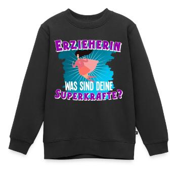 Erzieherin - Kinder Premium Organic Sweatshirt - Schwarz - Vorne - AI Model Kid Female (0cm)