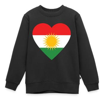 Kurdistan - Kinder Premium Organic Sweatshirt - Schwarz - Vorne - AI Model Kid Female (0cm)