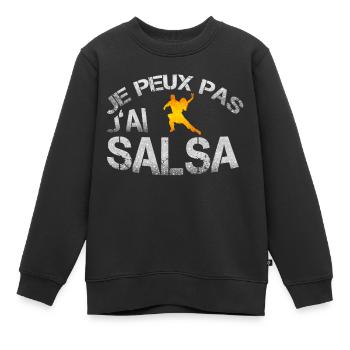 Salsa - Sweat Premium enfant bio - noir - Devant - AI Model Kid Female (0cm)