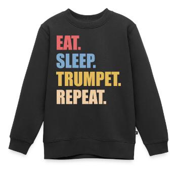 Trompette - Sweat Premium enfant bio - noir - Devant - AI Model Kid Female (0cm)