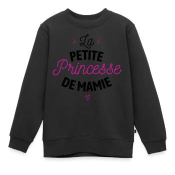 Princesse de mamie - Sweat Premium enfant bio - noir - Devant - AI Model Kid Female (0cm)