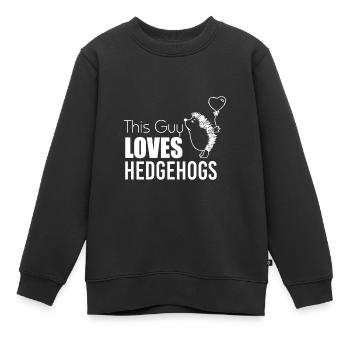 Hedgehog hedgehogs - Kids Premium Organic Sweatshirt - black - Front - AI Model Kid Female (0cm)