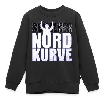 Schalke Nordkurve lettrage idée cadeau - Sweat Premium enfant bio - noir - Devant - AI Model Kid Female (0cm)