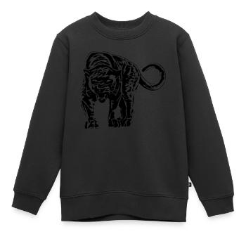 Panther - Kinder Premium Organic Sweatshirt - Schwarz - Vorne - AI Model Kid Female (0cm)