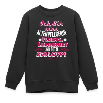 Altenpflegerin - Kinder Premium Organic Sweatshirt - Schwarz - Vorne - AI Model Kid Female (0cm)