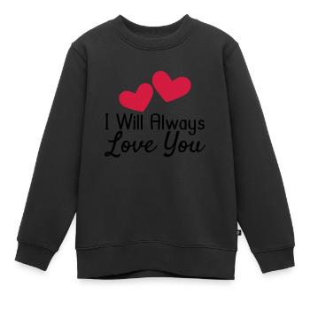 Love you - Kinder Premium Organic Sweatshirt - Schwarz - Vorne - AI Model Kid Female (0cm)
