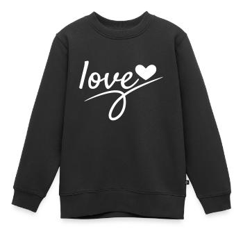 Liebe Valentinstag Romantisch - Kinder Premium Organic Sweatshirt - Schwarz - Vorne - AI Model Kid Female (0cm)