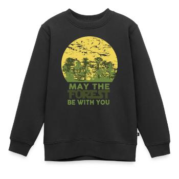 Forêt - Sweat Premium enfant bio - noir - Devant - AI Model Kid Female (0cm)