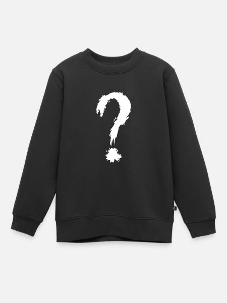 Point d'interrogation blanc - Sweat Premium enfant bio - noir