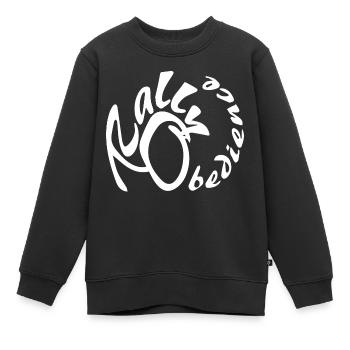 Conception d'obéissance de rallye pour le sport canin avec chien - Sweat Premium enfant bio - noir - Devant - AI Model Kid Female (0cm)