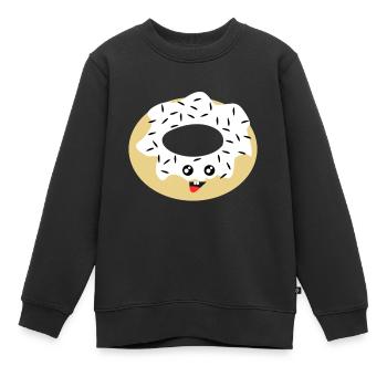 Donut - Sweat Premium enfant bio - noir - Devant - AI Model Kid Female (0cm)