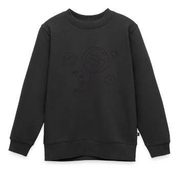 Chat dans l'espace - Sweat Premium enfant bio - noir - Devant - AI Model Kid Female (0cm)