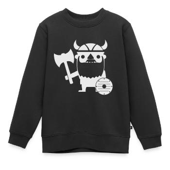 Viking Wikinger - Kinder Premium Organic Sweatshirt - Schwarz - Vorne - AI Model Kid Female (0cm)