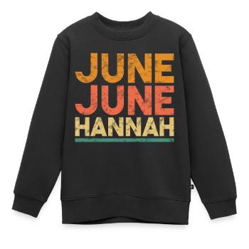 Juin Juin Hannah Shirt Captain Sandy Under Deck Ha - Sweat Premium enfant bio - noir - Devant - AI Model Kid Female (0cm)