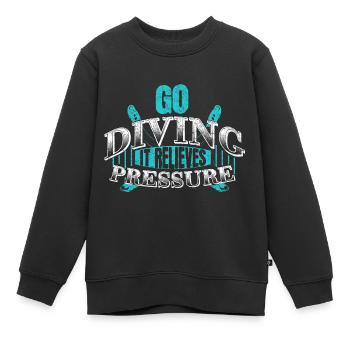 Cadeau de sports nautiques de plongeur - Sweat Premium enfant bio - noir - Devant - AI Model Kid Female (0cm)