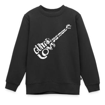 Gitarrist - Kinder Premium Organic Sweatshirt - Schwarz - Vorne - AI Model Kid Female (0cm)