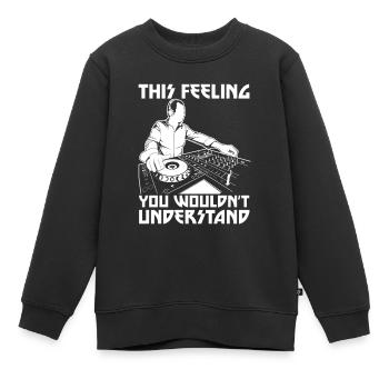 DJ Mischpult - Kinder Premium Organic Sweatshirt - Schwarz - Vorne - AI Model Kid Female (0cm)
