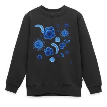 Virus Bakterien Keim Corona Sars COVID19 Geschenk - Kinder Premium Organic Sweatshirt - Schwarz - Vorne - AI Model Kid Female (0cm)
