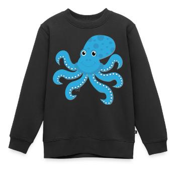 Kraken - Kinder Premium Organic Sweatshirt - Schwarz - Vorne - AI Model Kid Female (0cm)