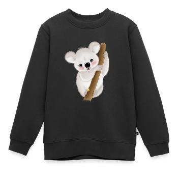 Bébé koala - Sweat Premium enfant bio - noir - Devant - AI Model Kid Female (0cm)