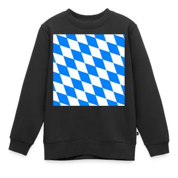 Masque bavarois motif bavarois - Sweat Premium enfant bio - noir - Devant - AI Model Kid Female (0cm)