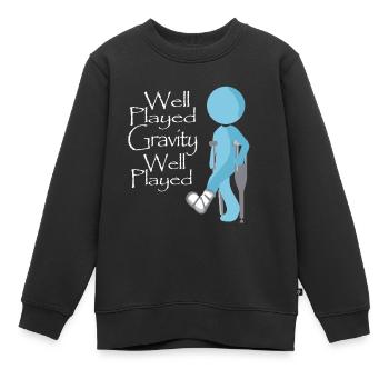 Gut gespielt Schwerkraft gut gespielt Physik - Kinder Premium Organic Sweatshirt - Schwarz - Vorne - AI Model Kid Female (0cm)