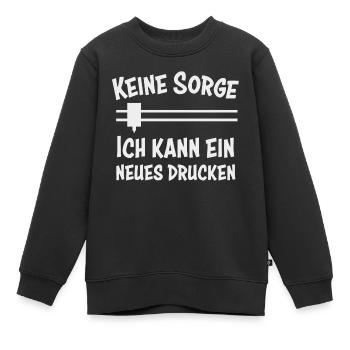 3D Druck Drucker 3D Printed - Kinder Premium Organic Sweatshirt - Schwarz - Vorne - AI Model Kid Female (0cm)