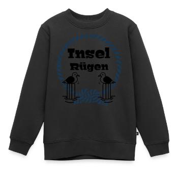 insel Rügen - Kinder Premium Organic Sweatshirt - Schwarz - Vorne - AI Model Kid Female (0cm)