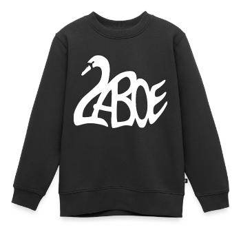 Laboe swan sait - Sweat Premium enfant bio - noir - Devant - AI Model Kid Female (0cm)
