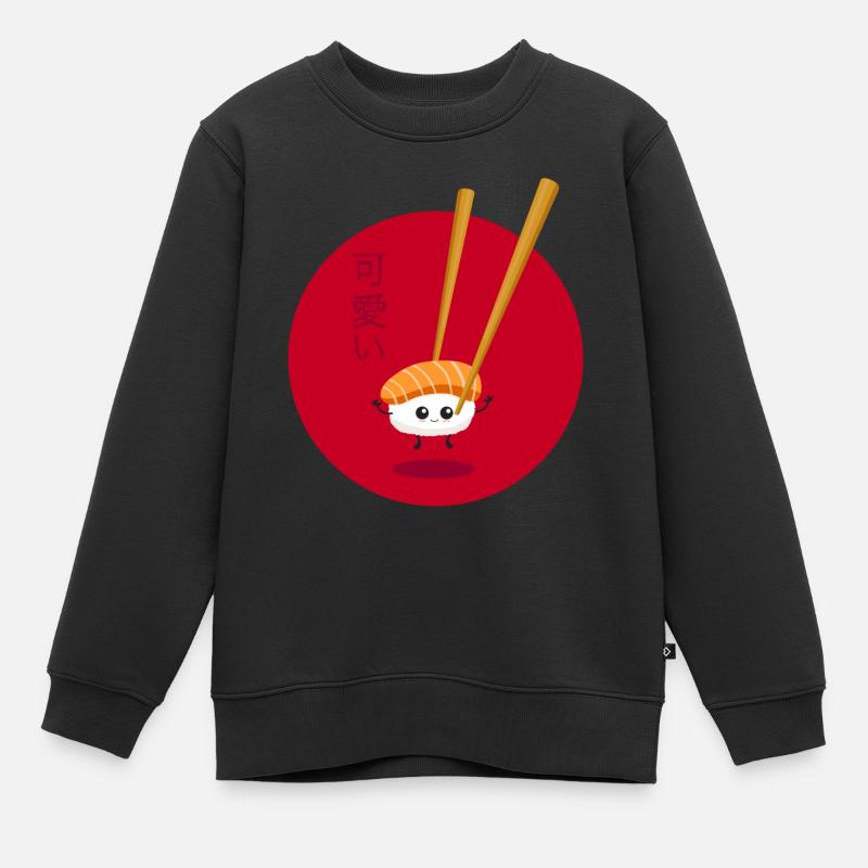 Sushi Hunter - Kinder Premium Organic Sweatshirt - Schwarz