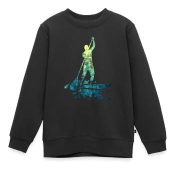 Stand up Paddler | Stand up Paddling - Kinder Premium Organic Sweatshirt - Schwarz - Vorne - AI Model Kid Female (0cm)