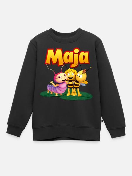 Maya The Bee Together With Willy And Ulla - Kids Premium Organic Sweatshirt - black