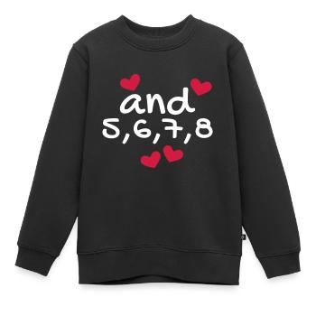Tanzen Tanz Tanzkurs Rhythmus Herz - Kinder Premium Organic Sweatshirt - Schwarz - Vorne - AI Model Kid Female (0cm)