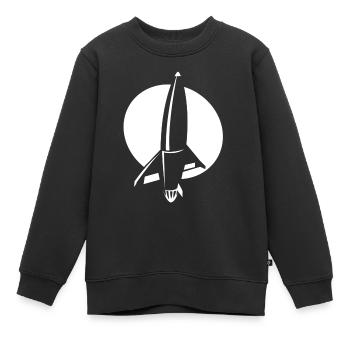 RAKETE - Kinder Premium Organic Sweatshirt - Schwarz - Vorne - AI Model Kid Female (0cm)