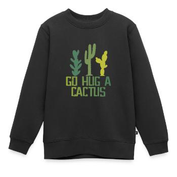 Allez faire un câlin à un cactus - Ironic and Sarcastic Anti Social - Sweat Premium enfant bio - noir - Devant - AI Model Kid Female (0cm)