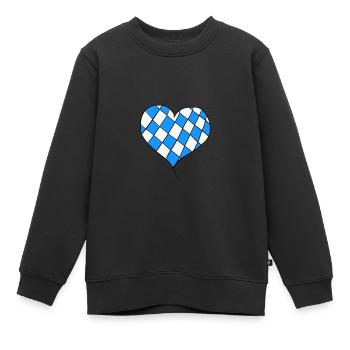 Bayrisches Herz - Geschenkidee - Kinder Premium Organic Sweatshirt - Schwarz - Vorne - AI Model Kid Female (0cm)