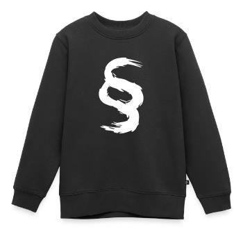 Paragraph symbol sign brush white - Kids Premium Organic Sweatshirt - black - Front - AI Model Kid Female (0cm)