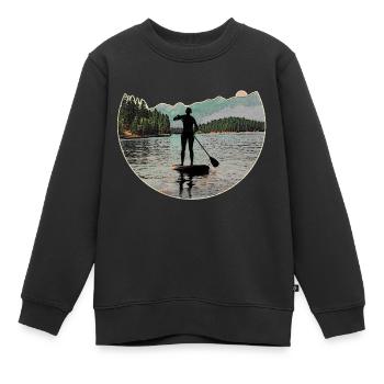 Stand up Paddling | SUP | stand up paddle - Kinder Premium Organic Sweatshirt - Schwarz - Vorne - AI Model Kid Female (0cm)