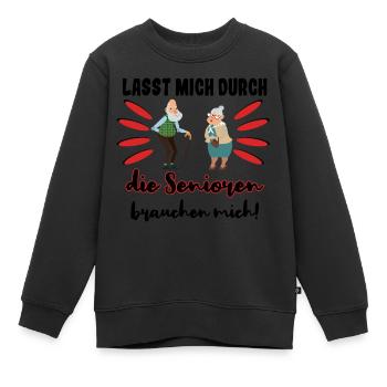 Lasst mich durch die Senioren brauchen mich - Kinder Premium Organic Sweatshirt - Schwarz - Vorne - AI Model Kid Female (0cm)