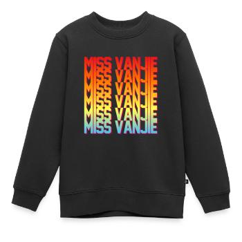 Fräulein Vanjie! Meme Regenbogenfarbe Text - Kinder Premium Organic Sweatshirt - Schwarz - Vorne - AI Model Kid Female (0cm)