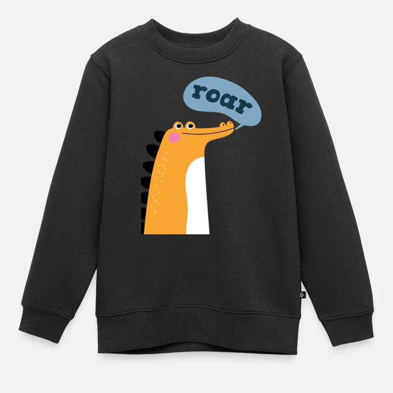 Krokodil Kroko - Kinder Premium Organic Sweatshirt - Schwarz