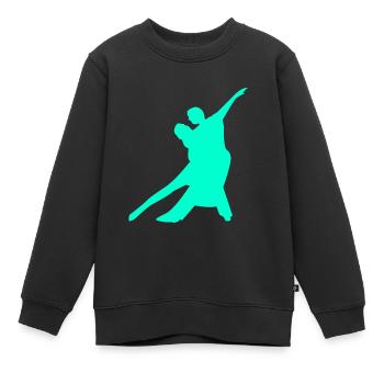 Tango de danse - Sweat Premium enfant bio - noir - Devant - AI Model Kid Female (0cm)