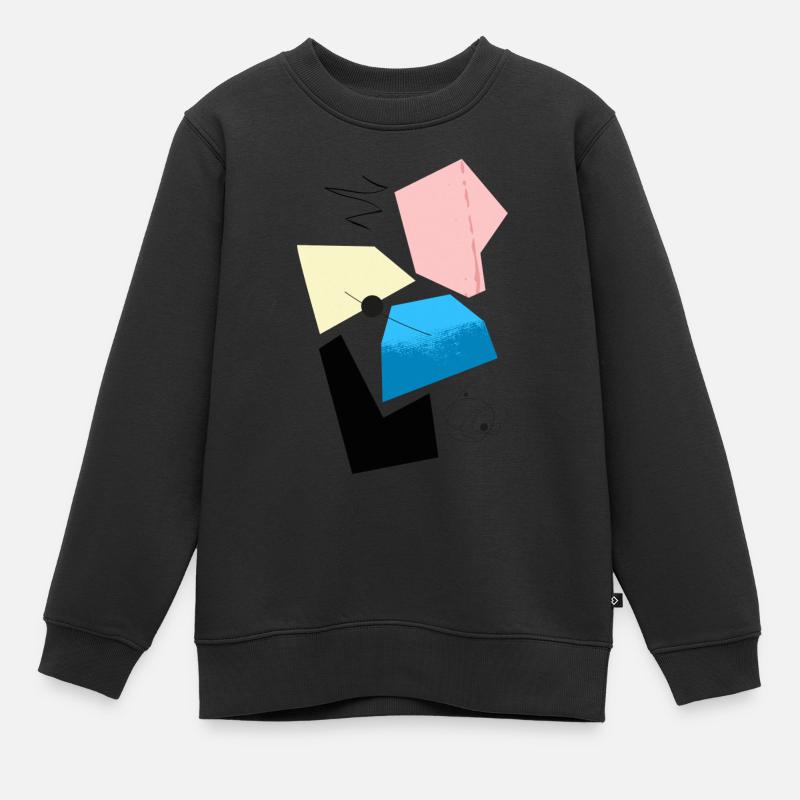 Abstrakte geometrische Formen & Shapes - Kinder Premium Organic Sweatshirt - Schwarz